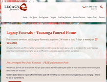 Tablet Screenshot of legacyfunerals.co.nz