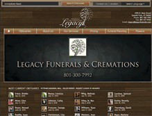 Tablet Screenshot of legacyfunerals.com